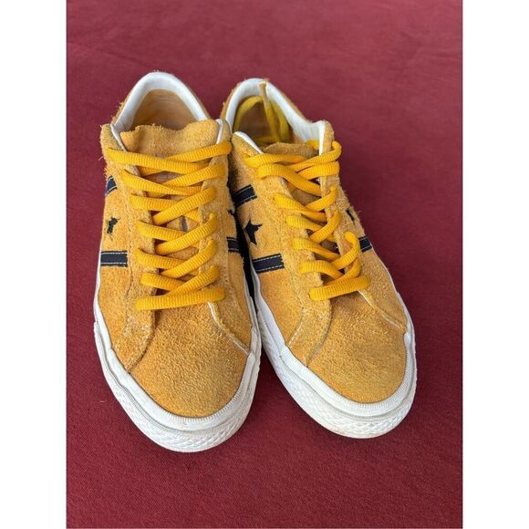 Converse Men's Yellow One Star Academy Pro Suede Lace Up Sneakers Size 7.5 - Picture 1 of 6